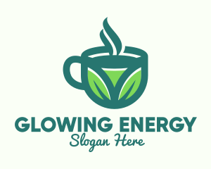 Green Organic Hot Tea logo design