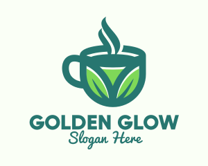 Green Organic Hot Tea logo design