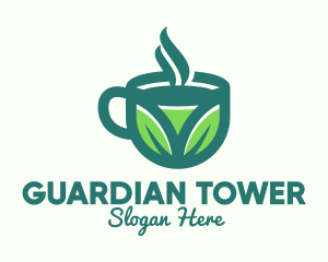 Green Organic Hot Tea logo design