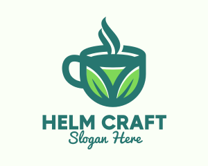 Green Organic Hot Tea logo design