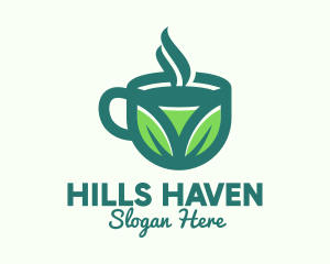 Green Organic Hot Tea logo design