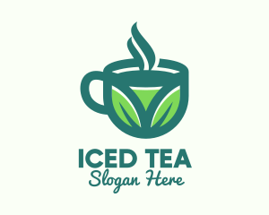 Green Organic Hot Tea logo design