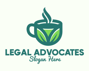 Green Organic Hot Tea logo design