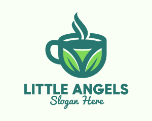 Green Organic Hot Tea logo design