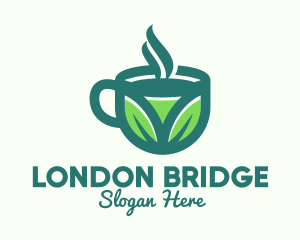 Green Organic Hot Tea logo design