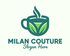 Green Organic Hot Tea logo design