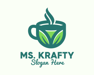 Beverage - Green Organic Hot Tea logo design