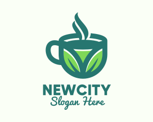 Green Organic Hot Tea logo design