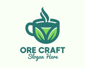 Green Organic Hot Tea logo design