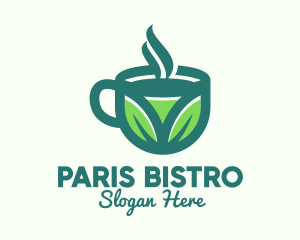 Green Organic Hot Tea logo design