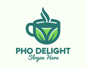 Green Organic Hot Tea logo design