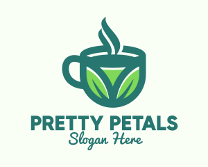 Green Organic Hot Tea logo design