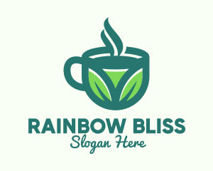 Green Organic Hot Tea logo design