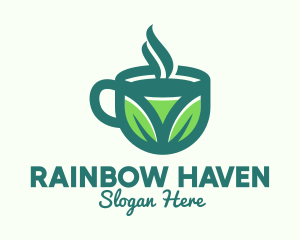 Green Organic Hot Tea logo design