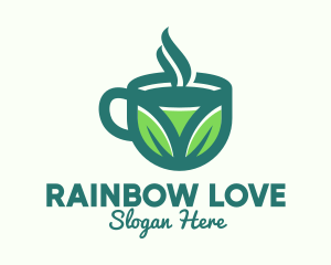 Green Organic Hot Tea logo design