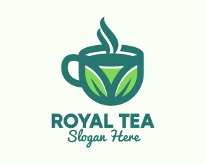 Green Organic Hot Tea logo design