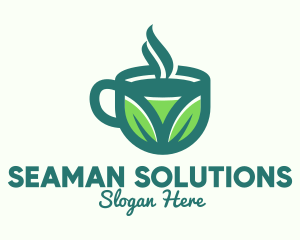 Green Organic Hot Tea logo design