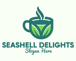 Green Organic Hot Tea logo design