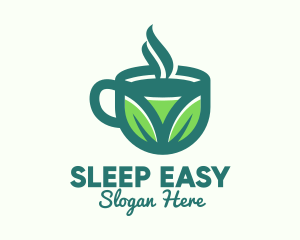 Green Organic Hot Tea logo design