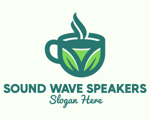 Green Organic Hot Tea logo design