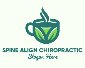 Green Organic Hot Tea logo design