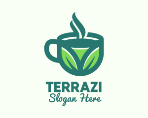 Green Organic Hot Tea logo design