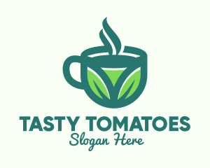 Green Organic Hot Tea logo design