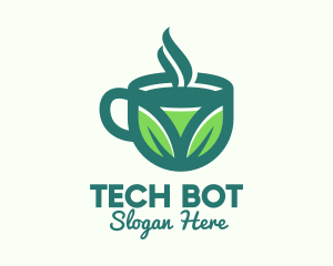 Green Organic Hot Tea logo design