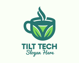 Green Organic Hot Tea logo design