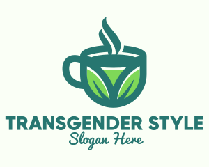 Green Organic Hot Tea logo design