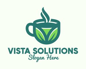 Green Organic Hot Tea logo design