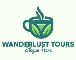 Green Organic Hot Tea logo design