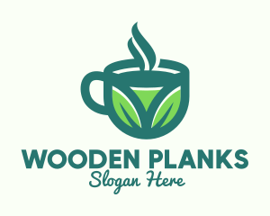 Green Organic Hot Tea logo design