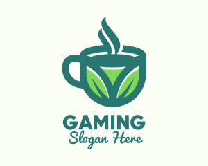 Vegetarian - Green Organic Hot Tea logo design