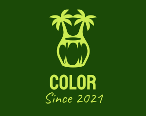 Tropical - Green Coconut Juice logo design