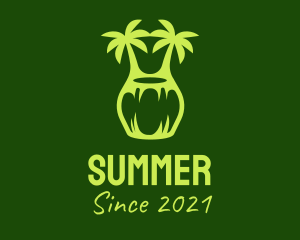 Green Coconut Juice  logo design