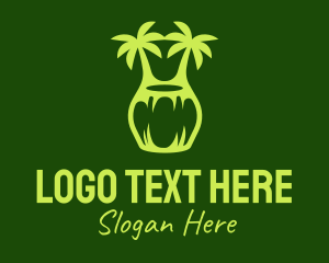 Green Coconut Juice  Logo