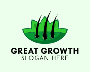 Botanical Hair Follicle Grow logo design