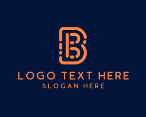 Customer Support - Tech Digital Software Letter B logo design