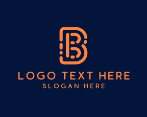 Parallelogram - Tech Digital Software Letter B logo design