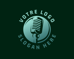 Recording Studio Microphone Logo