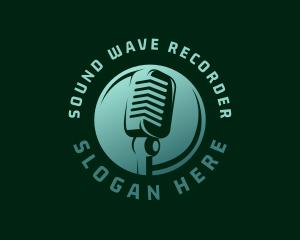 Recording Studio Microphone logo design