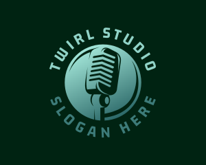 Recording Studio Microphone logo design