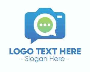 Camera Lens - Camera Messaging App logo design