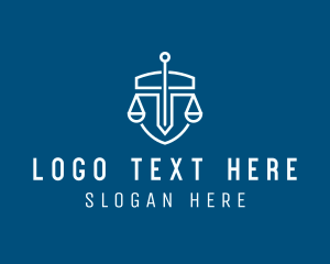 Law Firm Scale Sword Logo