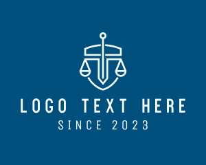 Criminologist - Law Firm Scale Sword logo design