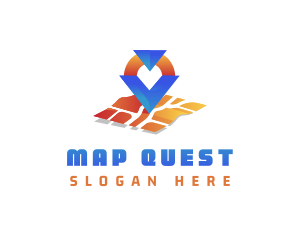 Map Location GPS logo design