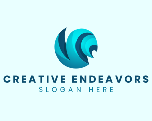 Project - Creative Media Waves logo design