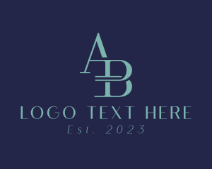 Consulting Business Letter AB logo design