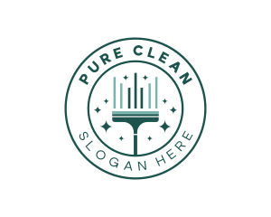 Squeegee Wiper Cleaning logo design